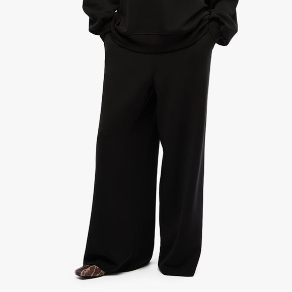 WeWoreWhat Pull On Wide Leg Black Pants | XS - Picture 1 of 3
